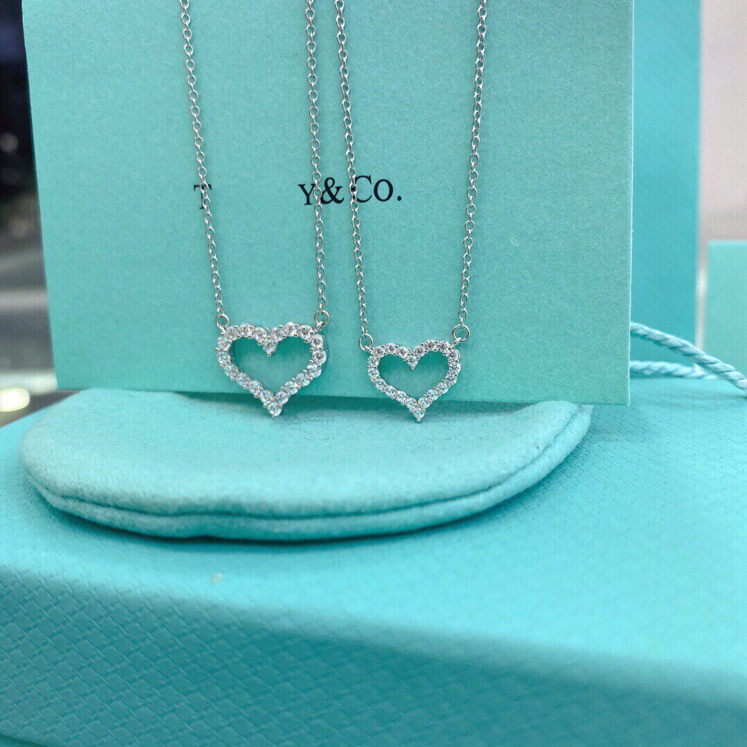 Tiffany Heart-Shaped Cubic Zirconia Necklace