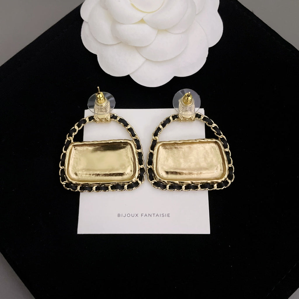 Chanel Flap Bag Stud Earrings