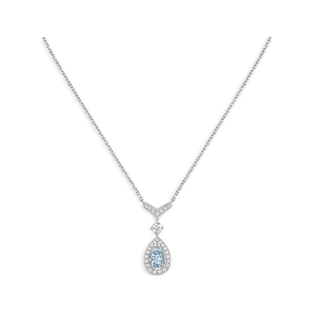 Chaumet Josephine Turquoise Light Silver Cubic Zirconia Necklace